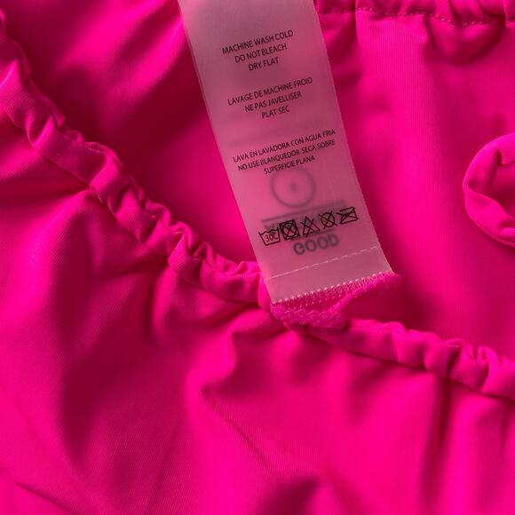 Good American Size XL Tiny Ties Swim Bottom Hot Pink Size 4 - Picture 6 of 8